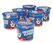 Breakfast Cereal, Frosted Flakes, Single-Serve 2.1oz Cup, 6 Cups/Box