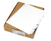 80000 Series Blank 1/5-Tab Divider Set, Letter, White, 25 Sets/Box