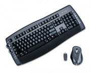 PilotBoard Wireless Laser Keyboard/Optical Mouse Combo, 30ft Range, USB, Black