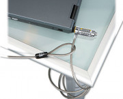 Combosaver Combination Laptop Lock, 6ft Steel Cable, Silver