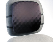 Halfback Back Support Chair Pad, 13w x 1-1/2d x 13-3/4h, Black