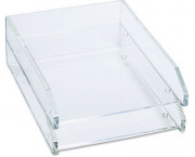 Double Letter Tray, Two Tier, Acrylic, Clear