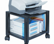 Mobile Printer Stand, 2-Shelf, 17w x 13-1/4d x 11-7/8h, Black