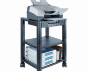 Mobile Printer Stand, 2-Shelf, 17w x 13-1/4d x 19-3/4h, Black