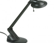 Adjustable Arm 50W Halogen Desk Lamp, Contemporary Shade, Angled Base, 18