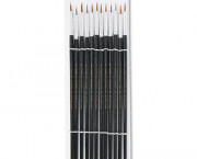 Artist Brush, Size 2, Camel Hair, Round, 12/Pack