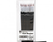Artist Brush, Size 4, Camel Hair, Round, 12/Pack