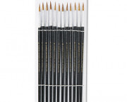 Artist Brush, Size 6, Camel Hair, Round, 12/Pack