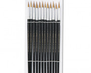 Artist Brush, Size 7, Camel Hair, Round, 12/Pack