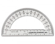 Open Center Protractor, Plastic, 6