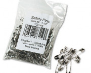 Safety Pins, Nickel-Plated, Steel, 1 1/2