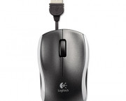 M125 Optical Mouse, Retractable Cord, Silver