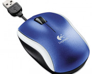 M125 Optical Mouse, Retractable Cord, Blue