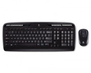 MK320 Wireless Desktop Set, Keyboard/Mouse, USB, Black