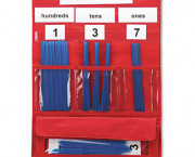 Counting and Place Value Pocket Chart with Cards, Straws, 13 x 17 3/4