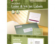 Recycled Laser and InkJet Labels, 8-1/2 x 11, White, 100/Box