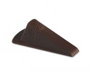 Giant Foot Doorstop, No-Slip Rubber Wedge, 3-1/2w x 6-3/4d x 2h, Brown, 2/Pack