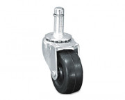 Standard Casters, 75 lbs./Caster, Rubber, Black, 4/Set