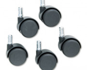 Safety Casters, 100 lbs./Caster, Nylon, Matte Black, 5/Set