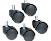 Safety Casters, 100 lbs./Caster, Nylon, Matte Black, 5/Set