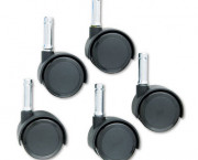 Duet Twin Wheels, 100 lbs./Caster, Nylon Bonded/Urethane, Matte Black, 5/Set