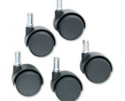 Safety Casters, 100 lbs./Caster, Nylon, Matte Black, 5/Set
