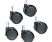 Safety Casters, 100 lbs./Caster, Nylon, Matte Black, 5/Set