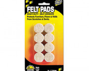 Scratch Guard Self-Stick Felt Pads, 1 Diameter, 16 Circles/Pack
