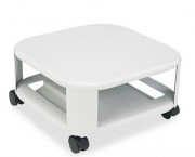 Mobile Printer Stand, 2-Shelf, 17-4/5w x 17-4/5d x 8-1/2h, Platinum