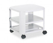 Mobile Printer Stand, 3-Shelf, 17-4/5w x 17-4/5d x 14-3/4h, Platinum