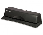 10-Sheet EP12 Electric/Battery Three-Hole Punch, 9/32 Diameter Hole, Charcoal