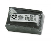 Magnetic Card Holders, 3 x 1 3/4, Charcoal, 10/Pack