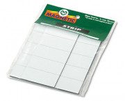 Magnetic Write-On/Wipe-Off Pre-Cut Strips, 2 x 7/8, White, 25/Pack