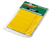 Magnetic Write-On/Wipe-Off Pre-Cut Strips, 2 x 7/8, Yellow, 25/Pack