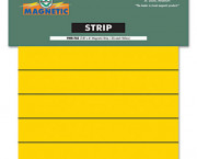 Magnetic Write-On/Wipe-Off Pre-Cut Strips, 6 x 7/8, Yellow, 25/Pack