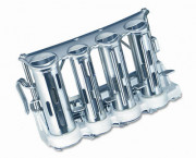 Nickel-Plated Steel Money Changer w/Penny, Nickel, Dime & Quarter Barrels