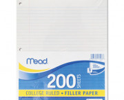 Economical 16-lb. Filler Paper, College Ruled, 11 x 8-1/2, White, 200 Shts/Pk