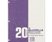 Quadrille Graph Paper, Quadrille (4 sq/in), 8 1/2 x 11, White, 12 Pads/Pack