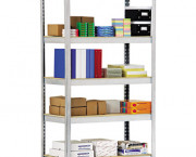 Industrial Shelving, 5 Shelves, 48w x 18d x 72h, Silver