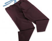 ComfortEase Scrub Pants, Washable, Poly/Cotton, Large, Wine, 24/Carton