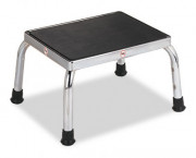 Economical Foot Stool, Rubber Tipped Feet, Stainless Steel