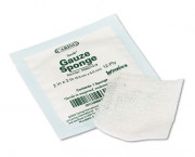 Caring Woven Gauze Sponges, 2 x 2, Sterile, 12-ply, 100 Sponges/Box