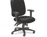 24-Hour High-Performance Task Chair, Acrylic/Poly Blend Fabric, Black