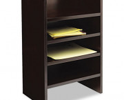 Mira Series Wood Veneer Hutch Letter Tray, 17w x 10d x 22H, Espresso