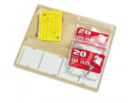 File Drawer Key Rack, 40-key, Molded Plastic, Sand, 12