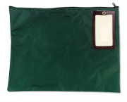 Cash Transit Sack, Nylon, 18 x 14, Dark Green