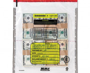4 Bundle Capacity Tamper-Evident Cash Bags, 15 x 20, Clear, 250 Bags/Box