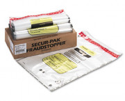 16 Bundle Capacity Tamper-Evident Cash Bags, 20 x 28, Clear, 100 Bags/Box