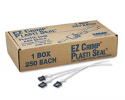 Ez Crimp Plastic Cash Bag Seals, Unnumbered, BLK, 250/Box