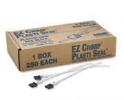 EZ Crimp Plastic Seals Cash Bags, 6-Digit Numbered, BLK, 250/Box